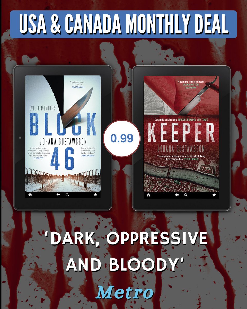 OrendaBooks's tweet photo. #USA #Canada 🚨
Books 1 & 2 in @JoGustawsson's ADDICTIVE #Series are 0.99
t M Jakubowski & D Warriner
Hunt for a serial killer takes Roy & Castells back to the past & some of the most heinous crimes in history…
#Block46 https://t.co/PFMFCmYM1n
#Keeper https://t.co/erQ2UMl6aA https://t.co/pqGzSF32ys