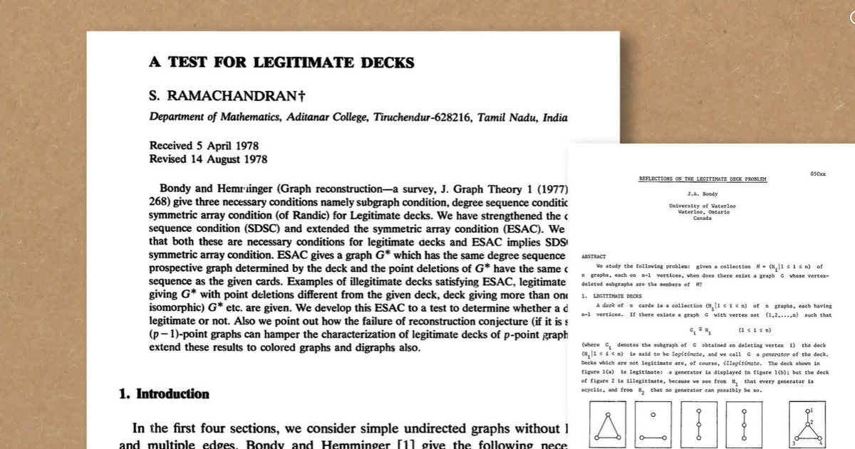 iVenpu's tweet image. மிக பிரபலமான கணித சேனலான Numberphile லேட்டஸ்ட் வீடியோல ஒரு ரிசர்ச் பேப்பர் காட்டுறாங்க. 1978ல பப்ளிஷ் ஆனது, திருச்செந்தூர் ஆதித்தனார் கல்லூரி ப்ரொஃபசர் S.ராமச்சந்திரன் எழுதினது... வாவ் 👌🤩

youtu.be/dWVCl4p-Zyc?t=…