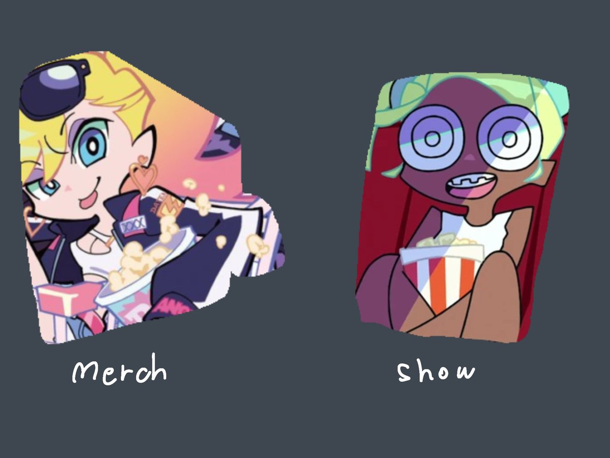 I just notice something. Cuz I am studying the style more to better my paswg art style
Merch &amp; Illust got more details cuz it's a static image (and will be sold) while show have less details