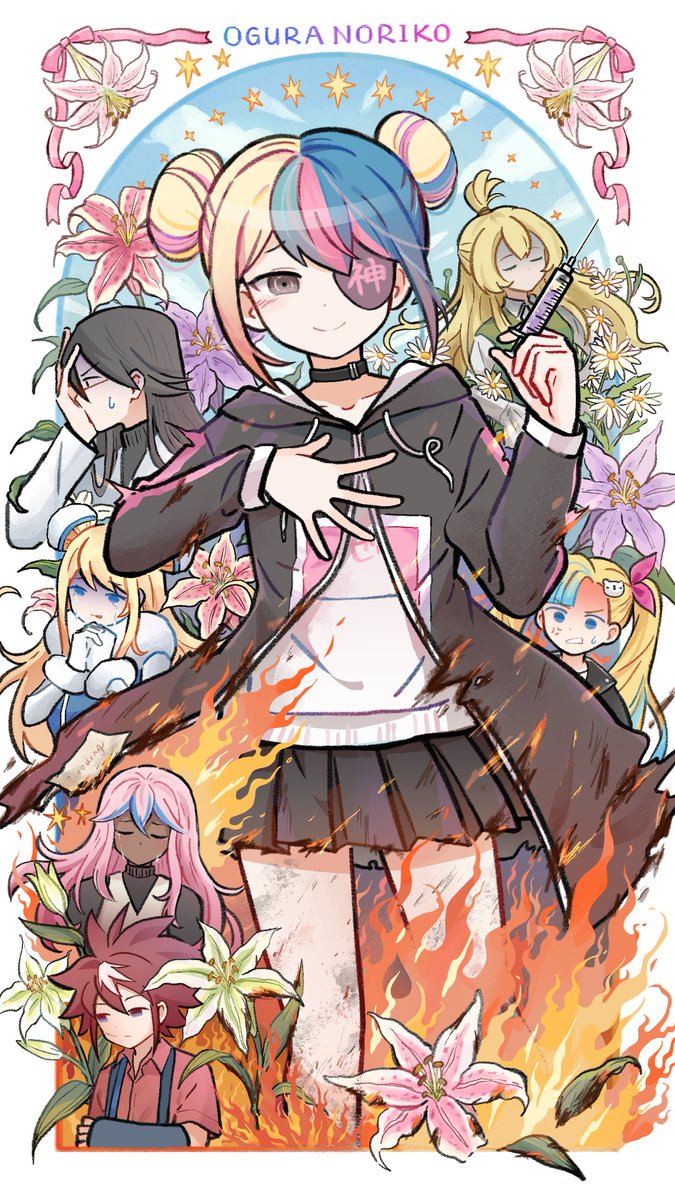 yukitokurage's tweet image. ⚠Warning: spoiler, character death.

&quot;The Goddess&apos;s Sacrifice&quot;
#tetrodanganronpablue #tetroblue #tetrodanganronpa #tetrotwt 

Reposting because the last one had few views.
Maybe the timing is bad, but I worked very hard on this paint and I hope it can be seen by more people😢