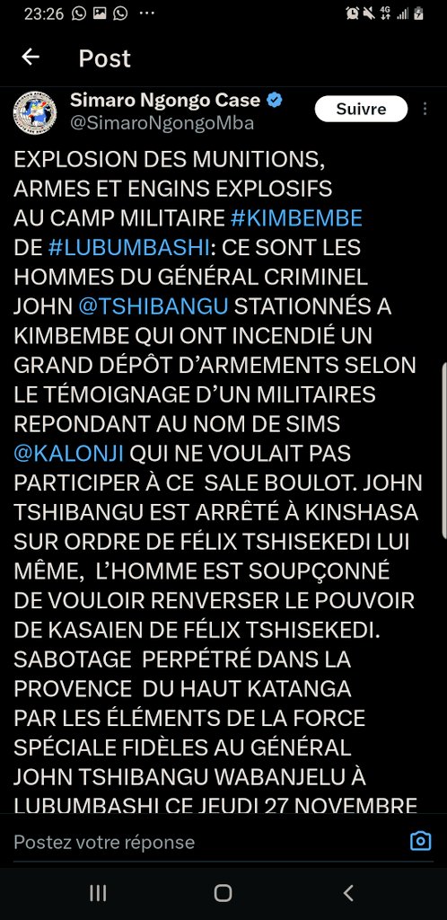 chango_wa's tweet image. #RDC Plusieurs Congolais ont suivi avec stupéfaction sur les réseaux sociaux, le communicateur sous-traité par Kigali et l&apos;AFC-M23 diffusent des informations en mettant en scène le général John Tshiban. 

Avec ce qui s&apos;est passé au camp militaire Kimbembe à #Lubumbashi, au moins…