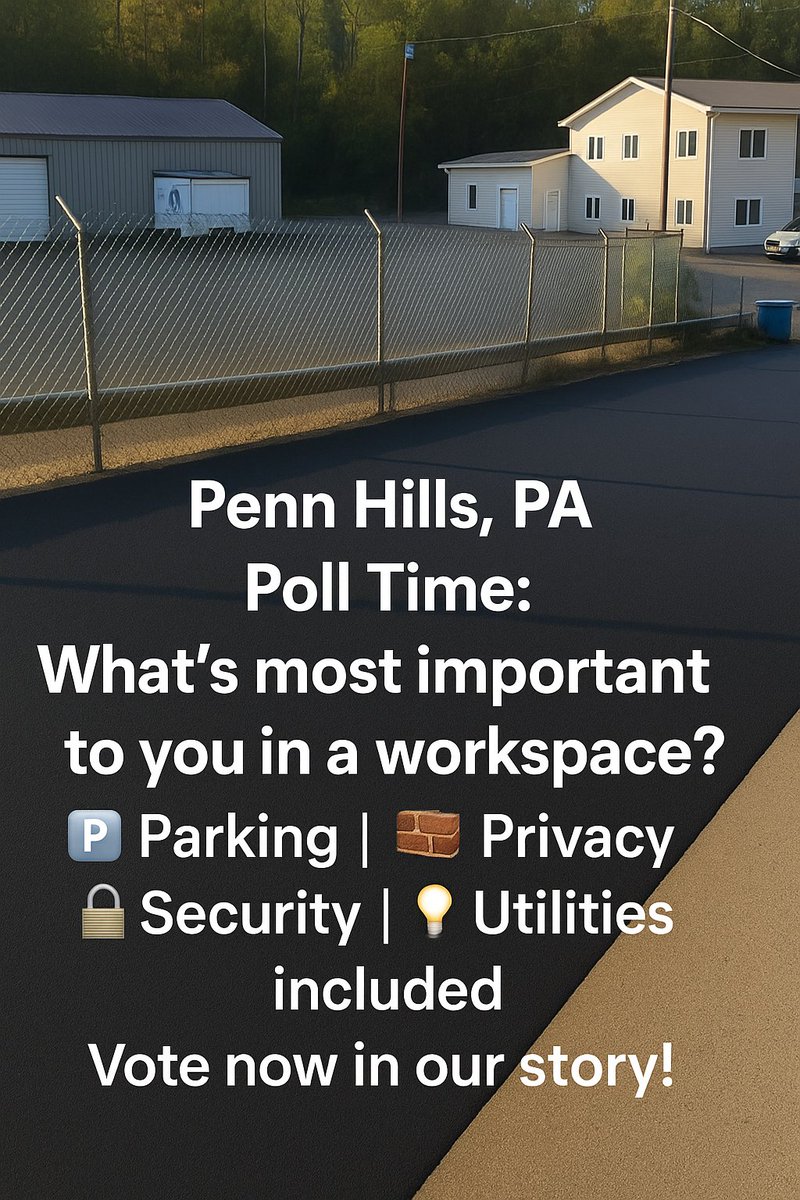 aawpgh's tweet image. Penn Hills, PA
Poll Time:
What’s most important to you in a workspace?
Parking | Privacy | Security | Utilities included
We have all of them!
Vote now in our story!
allamericanwarehouses.com
#storage #StorageSolutions #warehouse #warehousesolutions #PennHills #pittsburgh