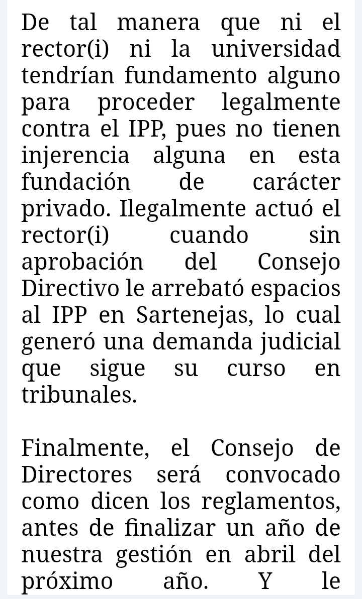Ante los infundios y agresiones del rector (i) de la USB contra el IPP-USB (parte 2)