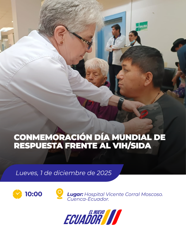 #ElNuevoEcuador | El próximo lunes, 1 de diciembre, el <a href="/HVCMOficial/">@HVCMOficial🇪🇨</a> conmemorará el Día Mundial de respuesta frente al VIH/Sida, con una mesa informativa. Invitamos a la ciudadanía a participar en esta actividad.