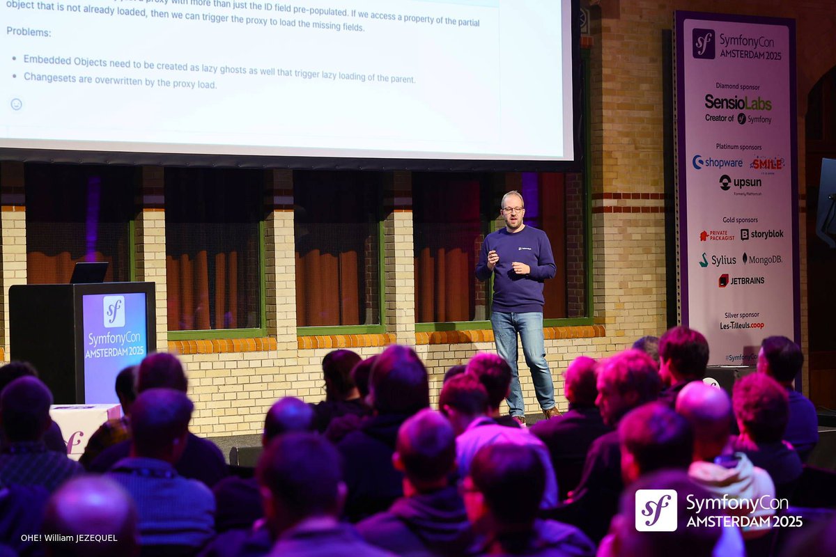 symfonycon's tweet image. 🔥 Just had on stage: Benjamin Eberlei (@beberlei)

“How native lazy objects will change Doctrine and Symfony forever”

At #SymfonyCon Amsterdam 2025, Benjamin revealed how PHP 8.4’s native lazy objects are set to transform Doctrine and Symfony! 🚀💻💡

#Symfony #PHP #Doctrine