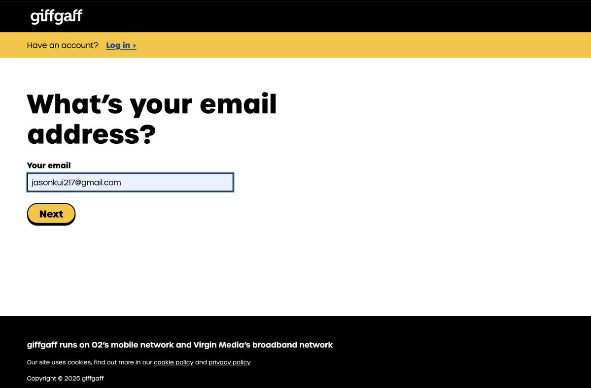6/28 📱
收到白卡後,開始啟動!
• 瀏覽器開啟https://t.co/BDU7ydKOSu
• 輸入SIM卡上的啟動碼(6位數字)
• 輸入你常用的信箱• 設定密碼(至少8位元,要有大小寫+數字)