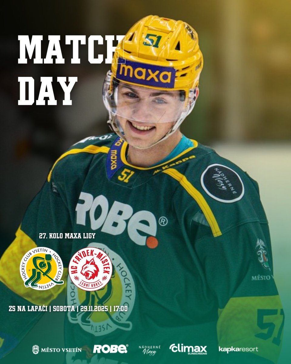 𝐌𝐀𝐓𝐂𝐇𝐃𝐀𝐘 | Začínáme druhou polovinu základní části. ✌️ Na Lapač dnes dorazí Frýdek-Místek! 💪 Jaký tipujete výsledek? 😎