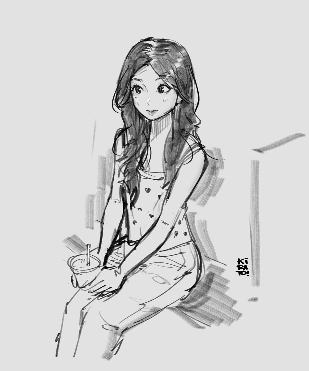 Kirato_Earth's tweet image. Niya Sketch #NiyaBNK48 #Procreate #KiratoArtwork