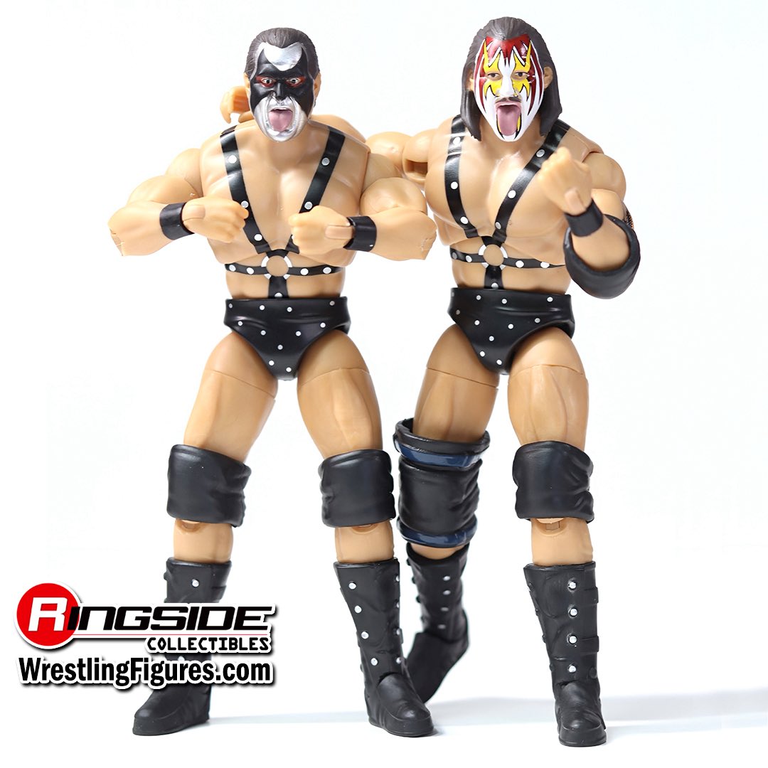 thefigheel's tweet photo. SURPRISE! Ringside just dropped new UNSANCTIONED Classic Superstars Demolition figures in TWO different face paint variants and these are 🔥

Who’s scoopin?!

Order on @ringsidec &amp; use code FIGHEEL to save 10%!

#figheel #wwe #wweelitesquad #aew https://t.co/5xK6BDEbpO