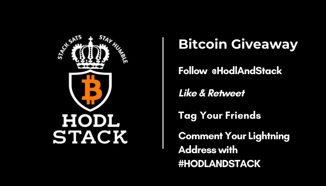 HodlAndStack's tweet image. 5000 Satoshi Giveaway 👑

10 winners 500 sats each. 

Winner Announced in 48 Hours. 🥁

#BITCOIN 🧡 #HODLANDSTACK ⚡
