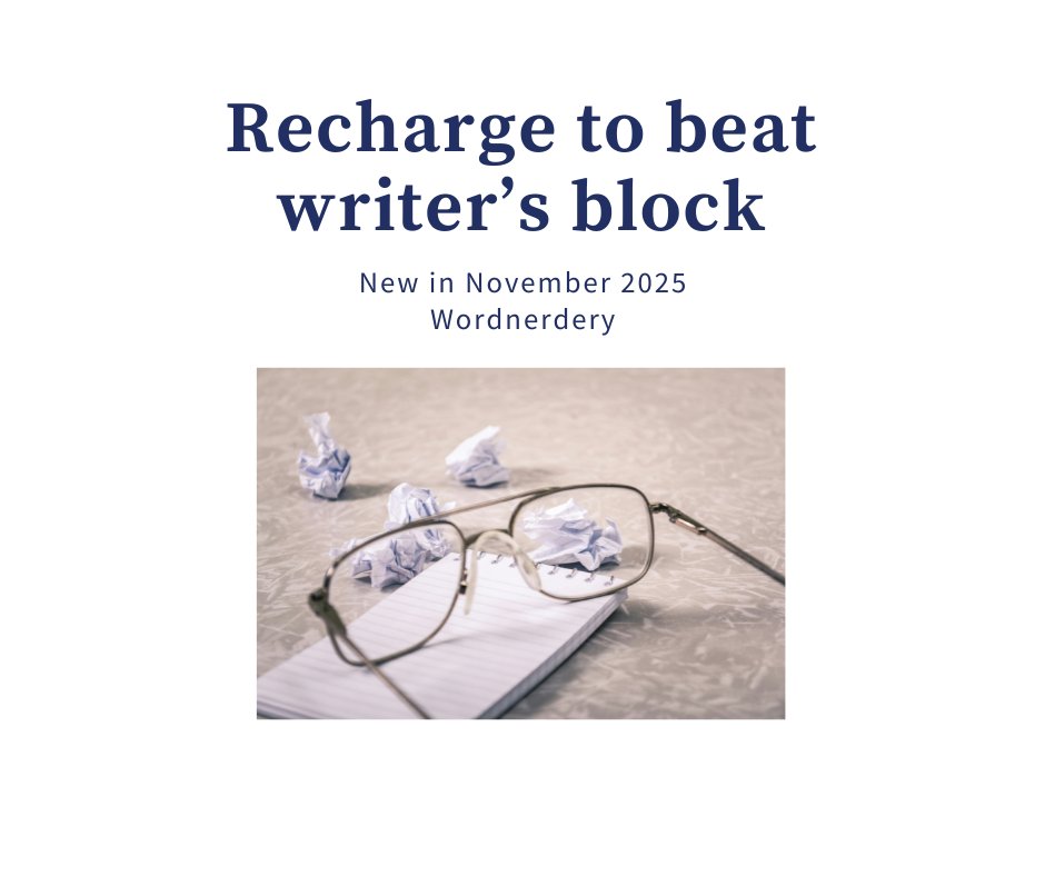 Many things can cause writer’s block, but to fix it, you might just need to recharge. Find 10 ways in my newsletter, Wordnerdery.
new.express.adobe.com/webpage/uH6RSk…
