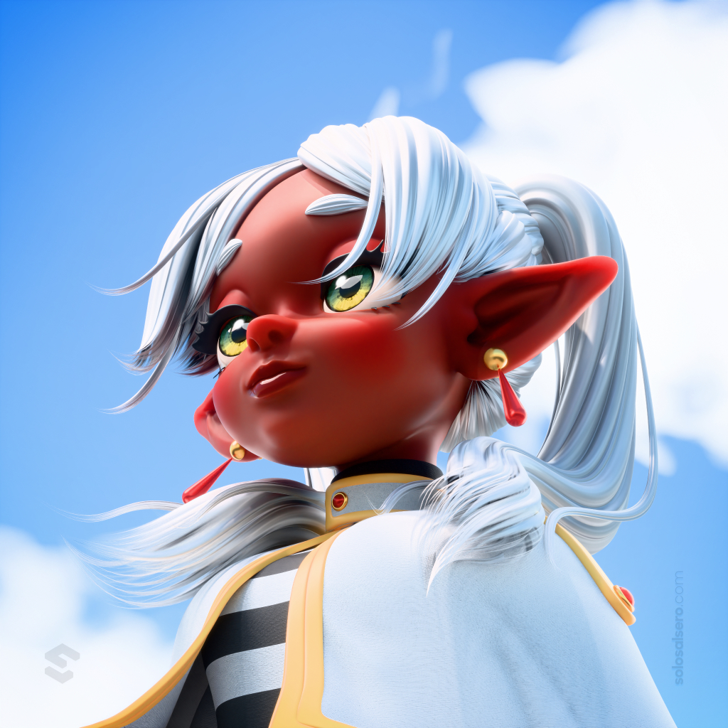 She's even more gorgeous!

#b3d #characterdesign #frieren #frierenchallenge