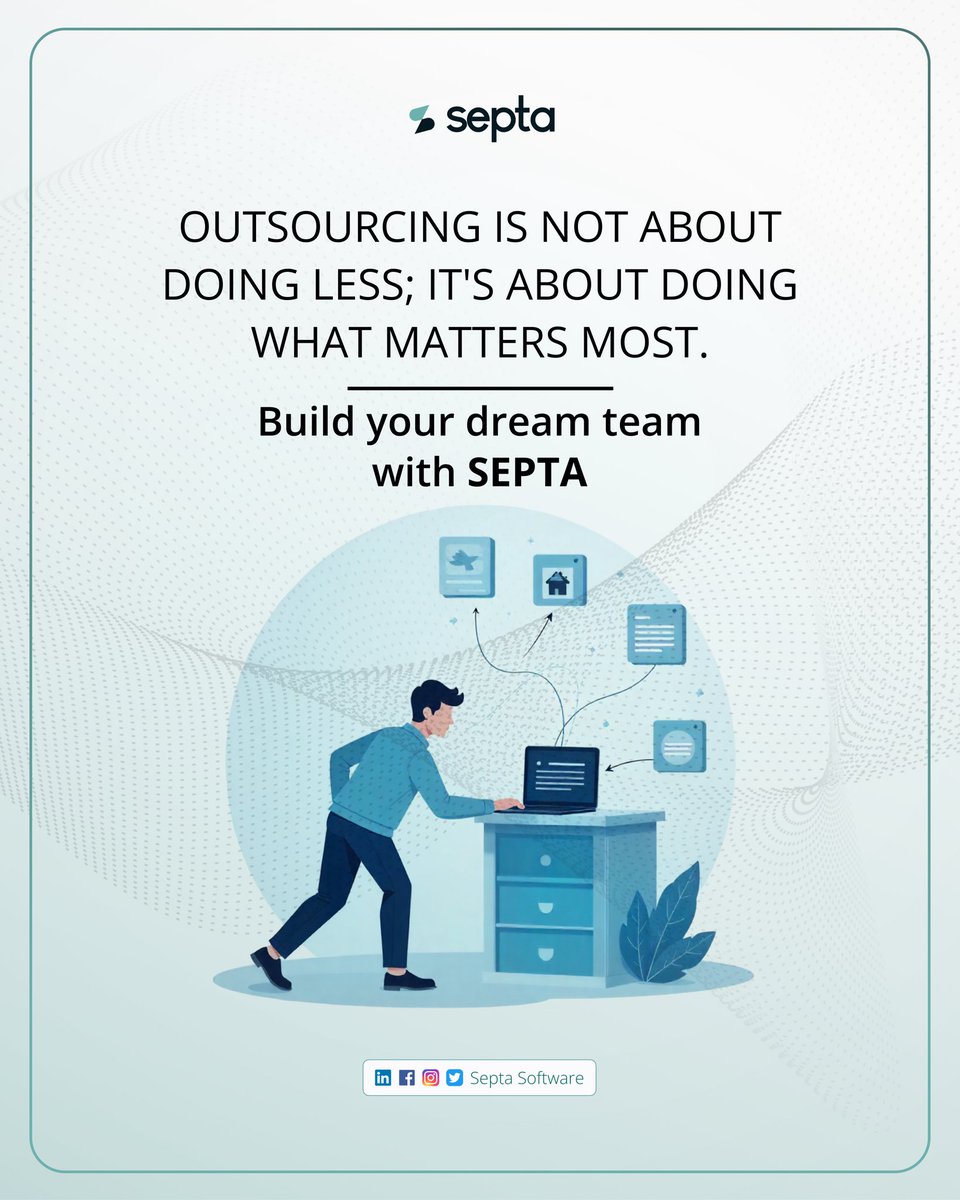 septa_academy's tweet image. Outsourcing isn&apos;t just about saving costs, it&apos;s about gaining expertise, speed, and focus. 

At septa academy, we train minds that organization trust to deliver outsourced excellence. Learn the skills that make you indispensable in today&apos;s global workforce.