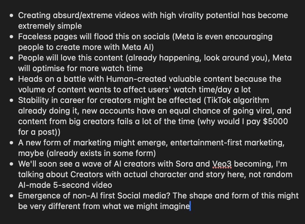 Random thoughts on the future of content/AI slop and Social media