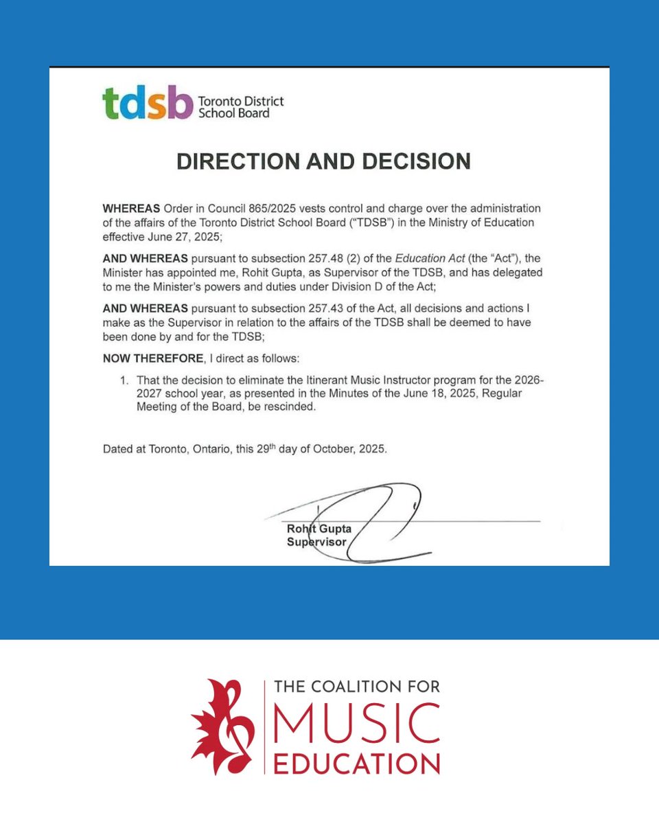 Coalition for Music Education in Canada tweet media