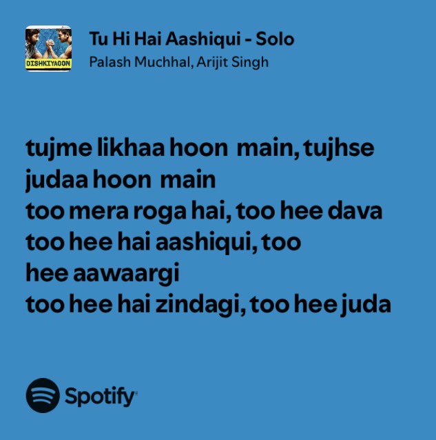 ChillguyAchal's tweet photo. Tu he hai Aashiqui♥️
#Humanspotify #FridayFeeling https://t.co/aeR9OZqt18
