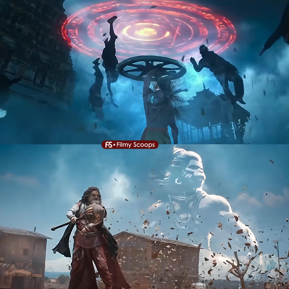 Filmyscoopss's tweet image. #BoyapatiSrinu just delivered two iconic frames that will be remembered for ages in Indian cinema. Pure goosebumps visuals. 

#Akhanda | #Akhanda2