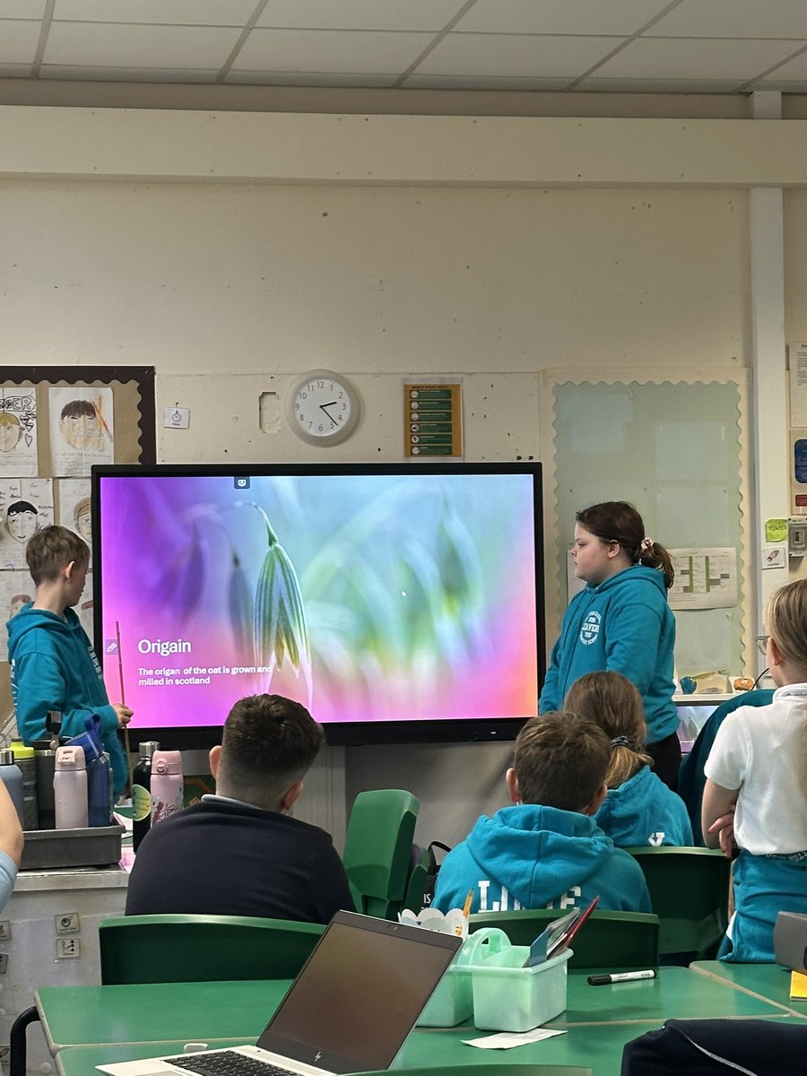 P6.7 have been learning about the journey of food during HWB lessons. They have spent time researching and presenting different food products and their sustainability to our modern world. Some chose to present via PowerPoint and others via Video! #IDL #onTRACK 🌍