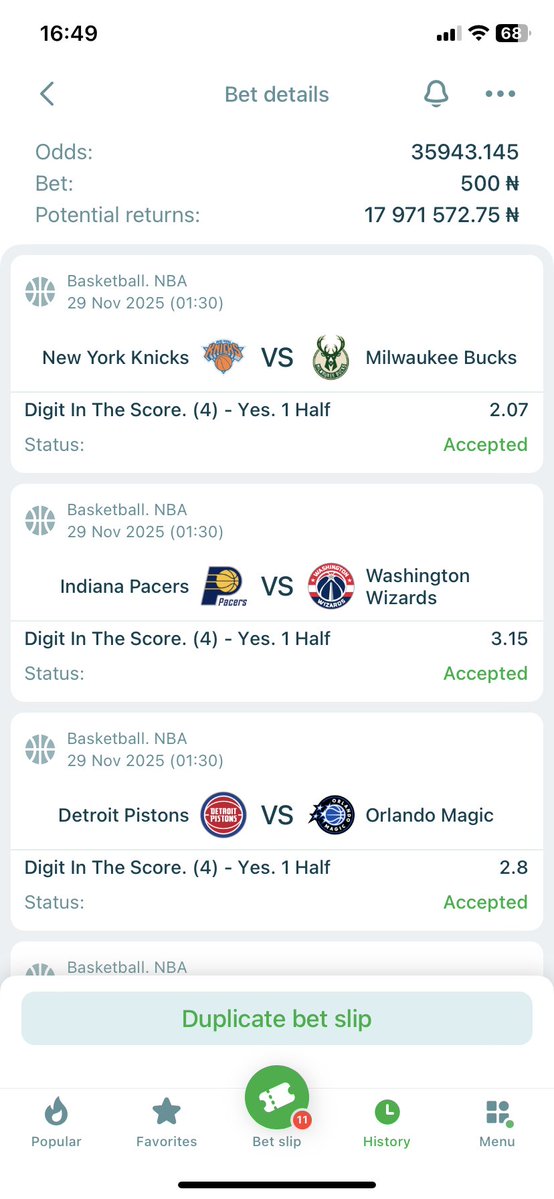 itzsouthpaw1's tweet image. Ona quick one 

Did you know this last NBA fixtures, only one match didn’t play this option and that is over 5k odds 

Note 👉 just an observation…….

Secretbet code 👉 AYPCS

Reg here 👉 slim.link/bTrcB6s