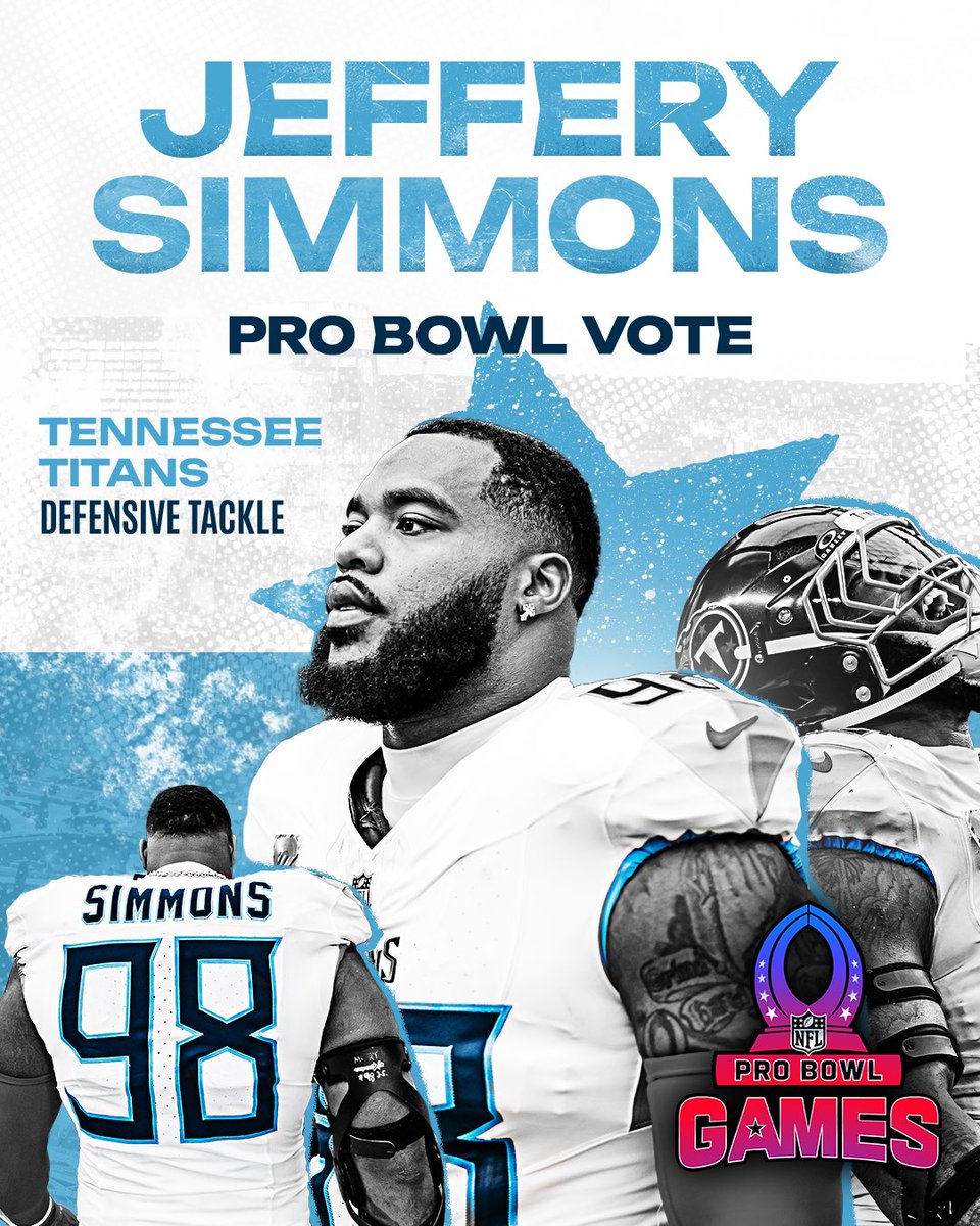 GrindSimmons94's tweet image. It’s that time!! #ProBowl Voting is now live‼️ 

1 Repost = 1 #ProBowlVote  
#ProBowlVote   + Jeffery Simmons