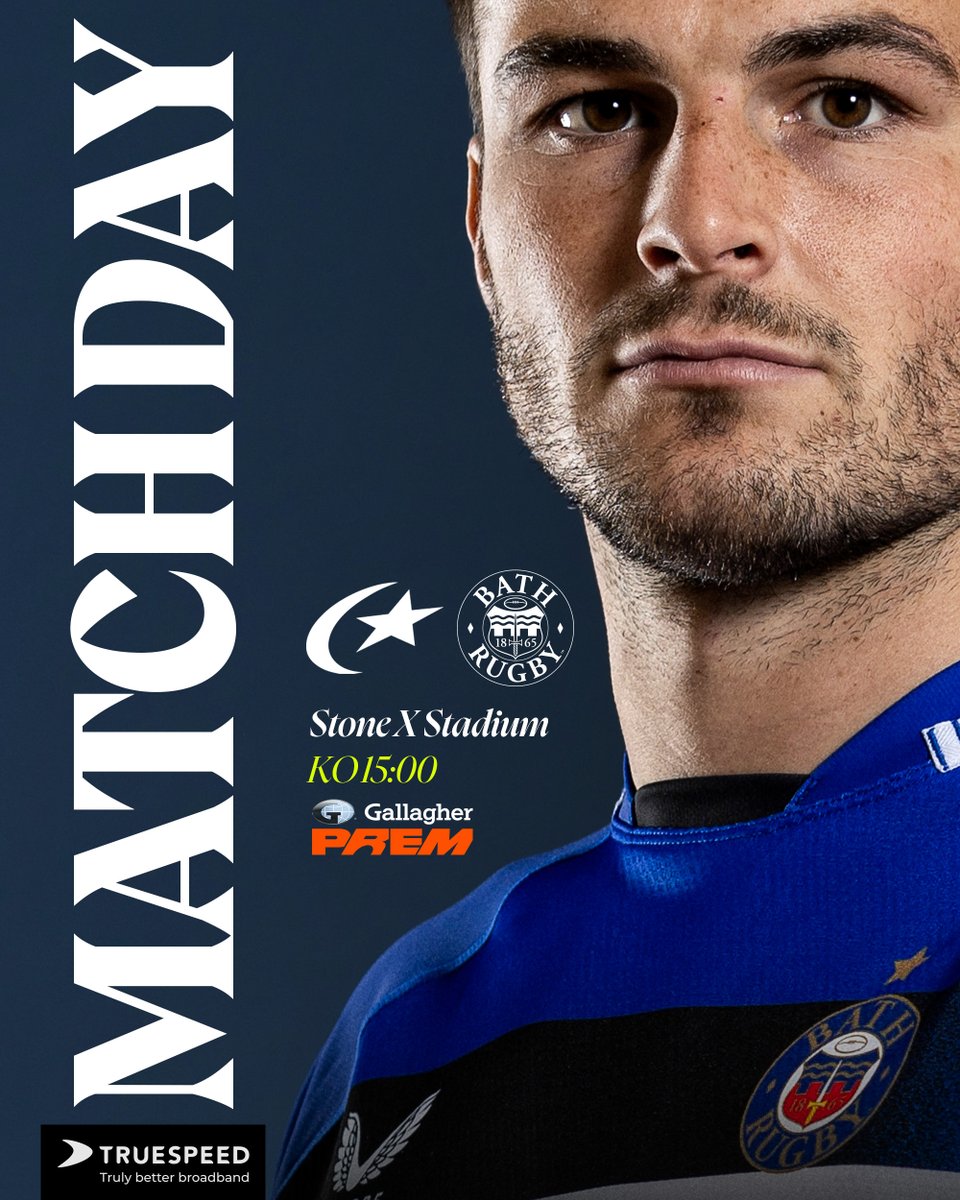 𝐌𝐚𝐭𝐜𝐡𝐝𝐚𝐲: Back to Gallagher PREM action. 

🆚 | Saracens v Bath Rugby
🏆 | Gallagher PREM: Round Six
🕠 | 15:00 Kick-off
🏟️ | StoneX Stadium
📱 | Score updates on X
📺 | Watch live on TNT

🤝 <a href="/theTRUESPEED/">Truespeed</a>