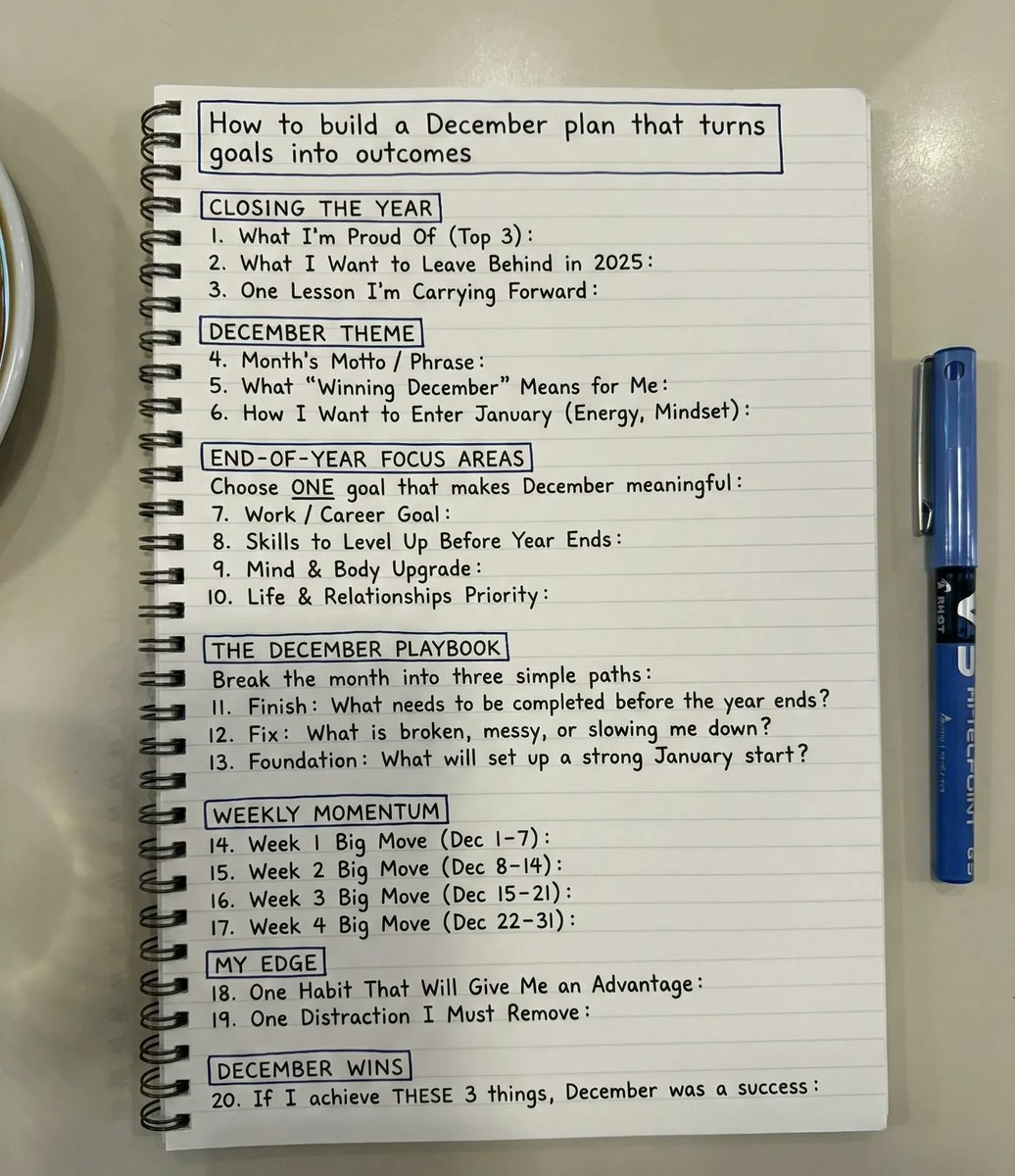 How to build a plan for December to actually achieve your goals: