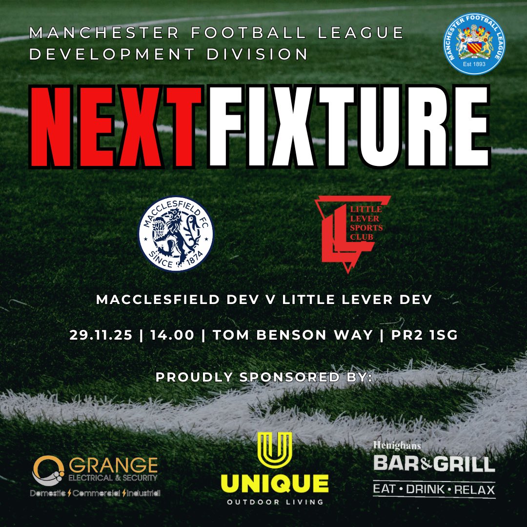 ⚽️‼️WEEKEND FIXTURES‼️⚽️

First team host <a href="/AshtonReserves2/">AshtonAthleticReserves</a>

Reserves are on the road as they travel to Uppermill

Development squad travel to Macclesfield Development

All games 2pm kick off

Cafe and bar open from 12pm for the first team game

#utv <a href="/THEMCRFL/">Manchester League Ltd</a> <a href="/BOLTONFMSPORT/">Bolton FM Sport</a>