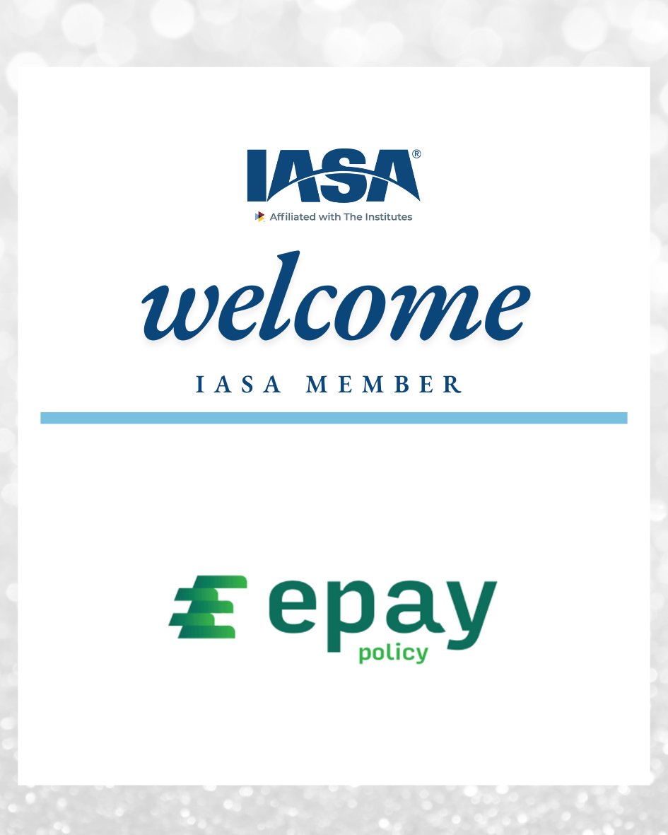 IASAINC's tweet image. Please join us in welcoming ePayPolicy to IASA! 🙌 We’re glad to have this innovative organization on board, and we look forward to what the future brings. 
epaypolicy.com

#InsurTech #InsuranceInnovation