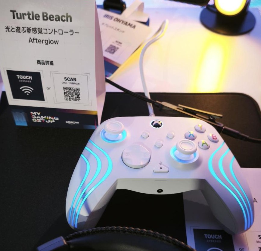 ✨MY GAMING SETUP 2025 @ LED DAIBA TOKYO に出展中！✨
11月29日(土)・30日(日)開催の Amazon Ads 主催イベントにて、
Turtle Beach は Afterglow Wave を展示し、来場者の皆さまに実際に体験いただけます。
Afterglowシリーズならではの 美しいイルミネーション と 快適な操作性 を、