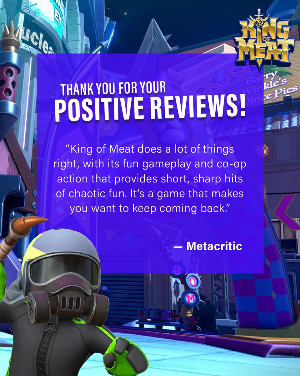 playkingofmeat's tweet image. THE HYPE IS REAL 🔥

We can’t wait to hear what YOU think! Hop in and play King of Meat now! 🎮💥

#partyplatformer #coop #ps5 #xbox #steam
