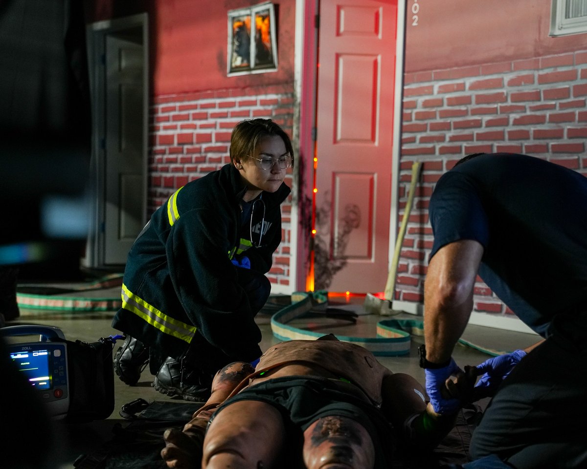 MecklenburgEMS's tweet photo. The room is dark, smoke fills the air, and a patient cries out… Welcome to 2025 simulation training. Our crews tackle realistic, high-stakes scenarios designed to sharpen skills for rare, high-acuity events. 🚒🏘️ #EMS #Paramedic #MeckMedic #SimulationTraining https://t.co/WLNAKrX8qa