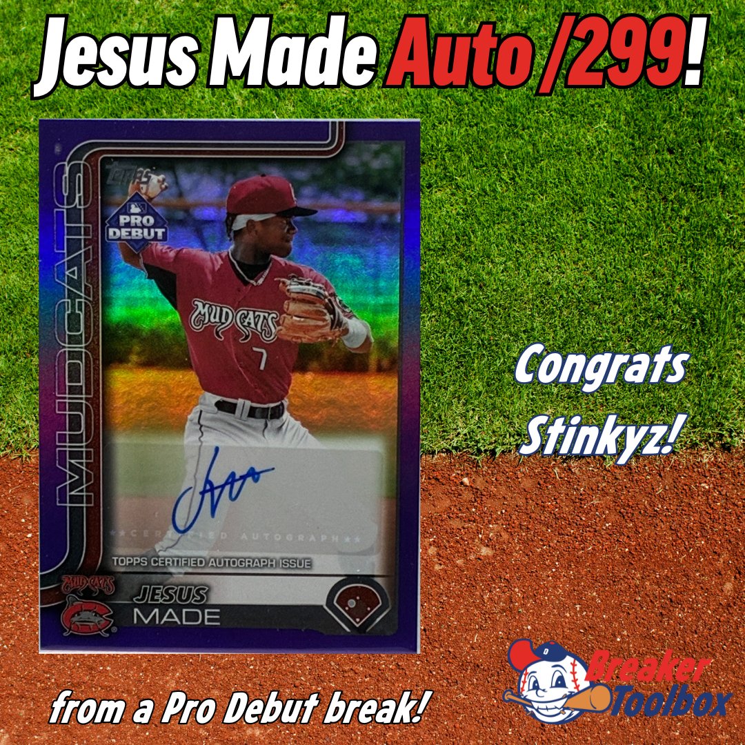 BreakerToolbox's tweet image. Jesus Made auto /299 from a Pro Debut break! Congrats Stinkyz!

#cardbreaks #topps #baseballcards #toppsprodebut #sportscards