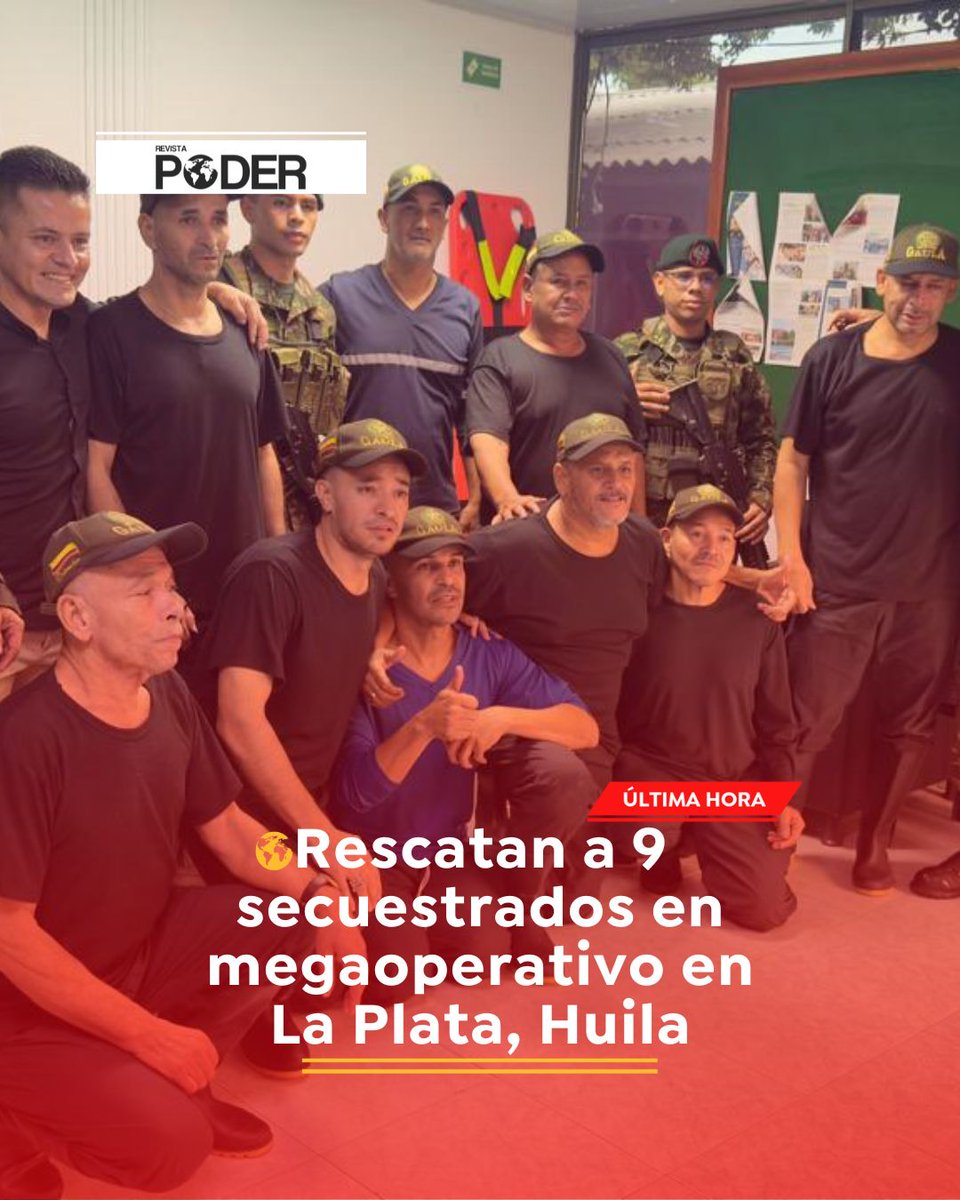 RevistaPODERcol's tweet image. #ÚLTIMAHORA | @COL_EJERCITO y @PoliciaColombia liberan a 9 personas que llevaban 46 días encadenadas por disidencias de Iván Mordisco en La Plata, Huila. Dos capturados en el operativo. #RevistaPoder #NoticiasPoder #Urgente #Colombia #Liberación #Huila #FYP