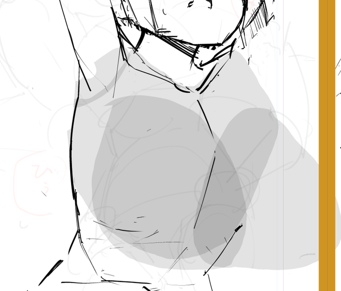 投げ縄塗りこんな感じで線画している時でも
かなりありやな('・∀・`)
アタリがノイズにならない 