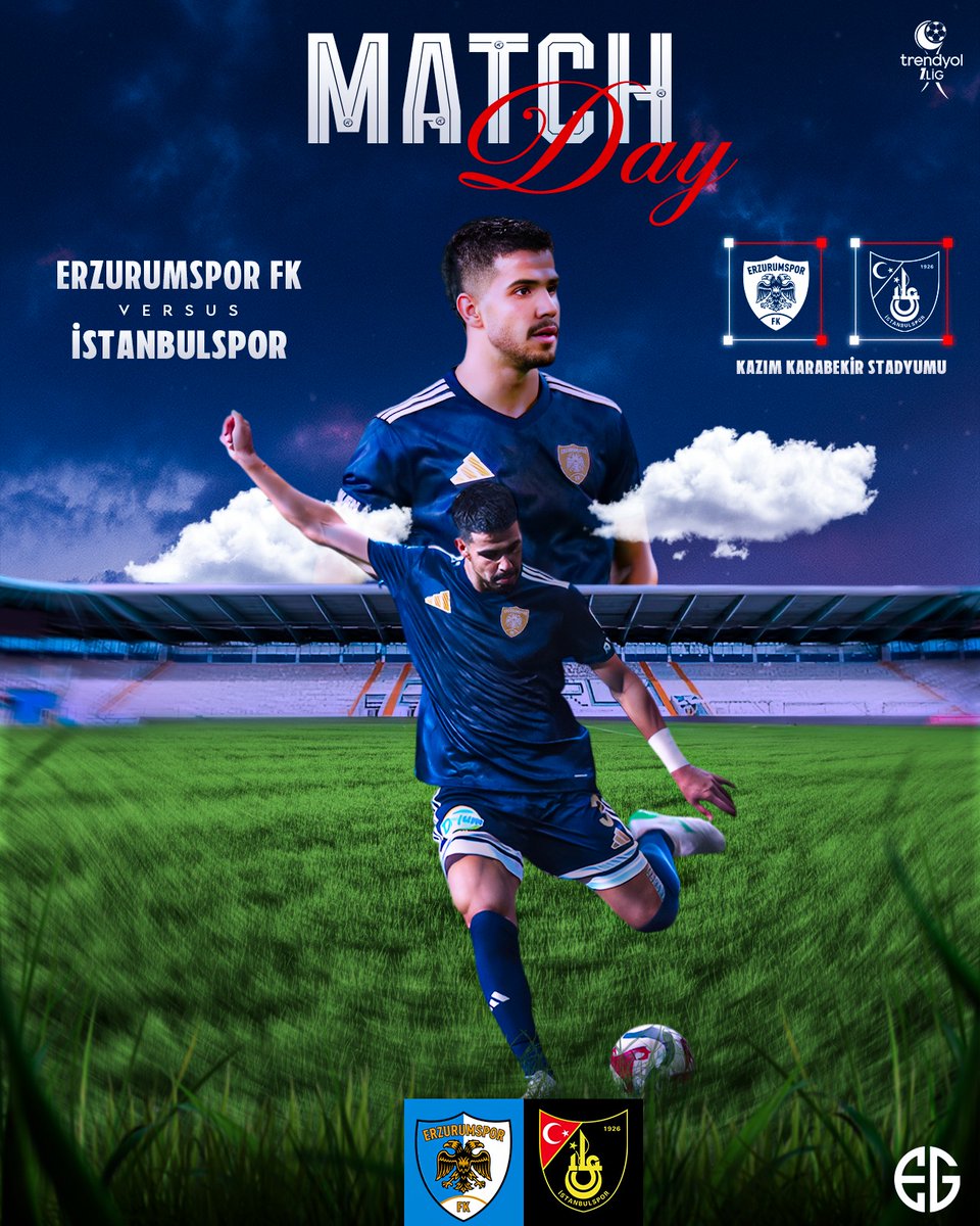 MATCHDAY

🏆 Trendyol 1.Lig 15. Hafta
🆚 İstanbulspor 
🗓️ 29.11.2025
🕰 13.30
🏟️ Kazım Karabekir Stadyumu 
📲 #ERZvIST

#erzurumspor #Zaferiçin