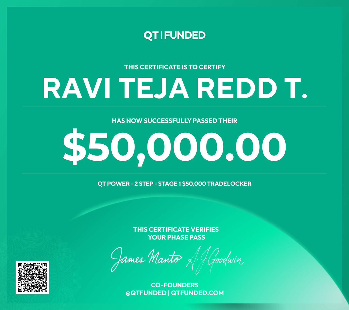 Purchased this 50k 5 days back finnaly phase 1 passed 🔱
Let’s see how 2 phase goes ….✅