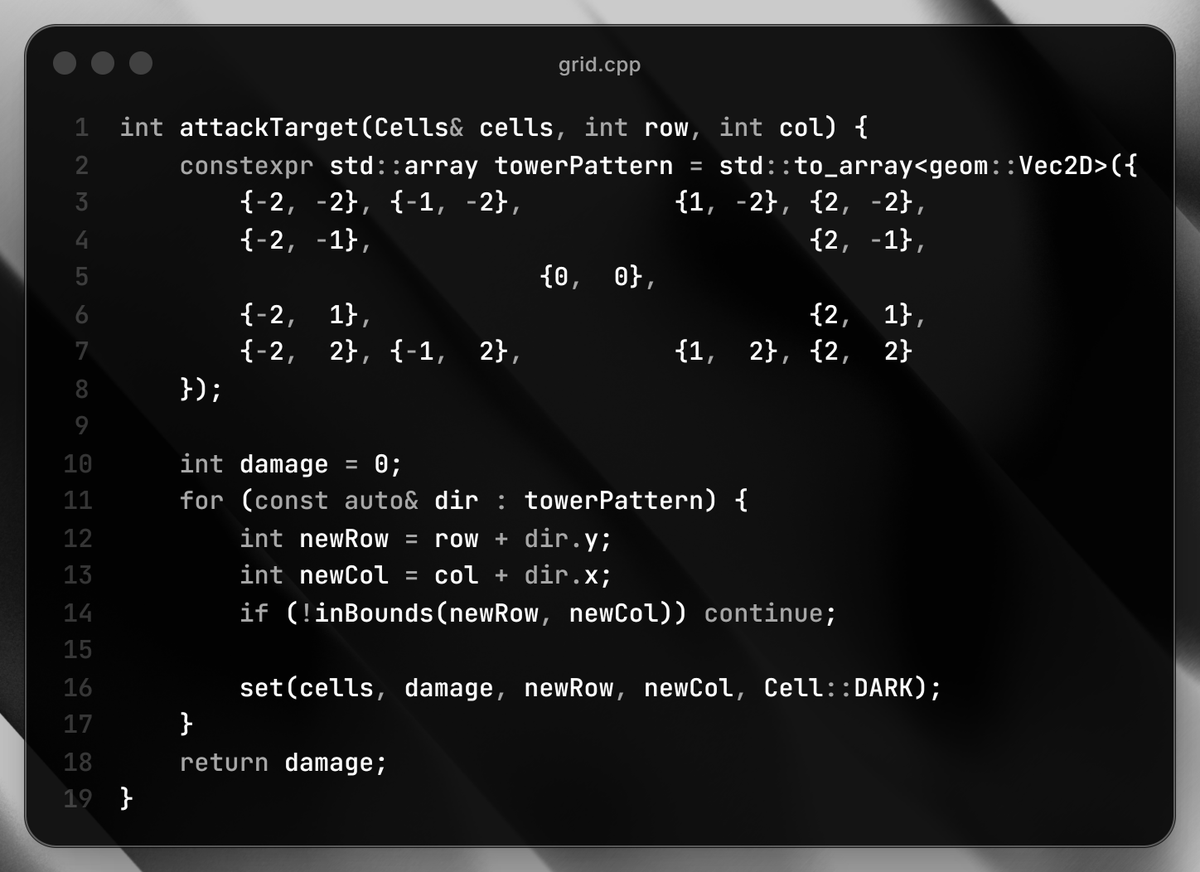 ChShersh's tweet image. It&apos;s a slow Friday.

Here&apos;s some more C++ gamedev code.