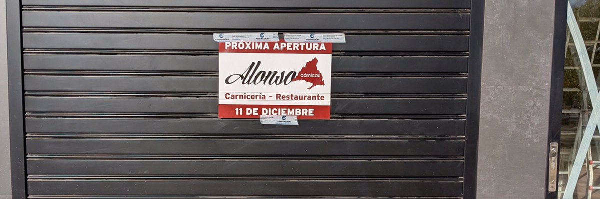 Gperez_m's tweet photo. Próxima apertura carnicería y ¡¡restaurante!! Calle Pilar Bellosillo @hug0nES https://t.co/7hZCYRzdyY