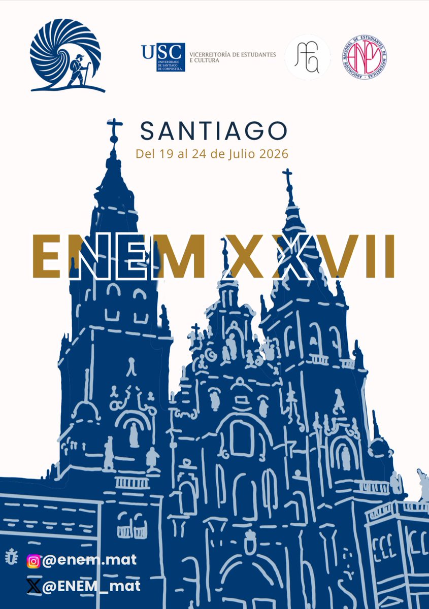 ¡Ya está aquí el cartel del XXVII ENEM! 💙

Próximamente lo podréis ver en vuestras facultades… ¿Estáis listos para lo que se viene? 👀

#ENEMiño 💙