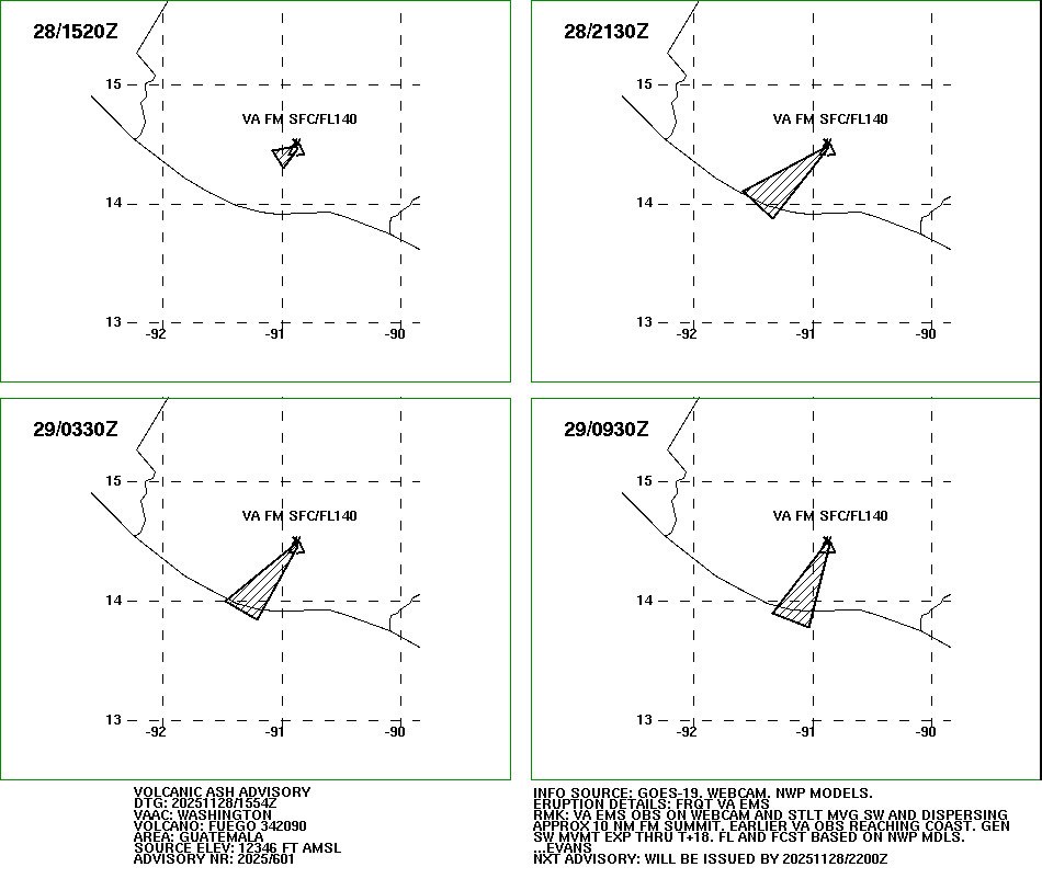 WashVAAC's tweet image. The latest #ash advisory for #Fuego #volcano in #Guatemala: ospo.noaa.gov/VAAC/ARCH25/FU…