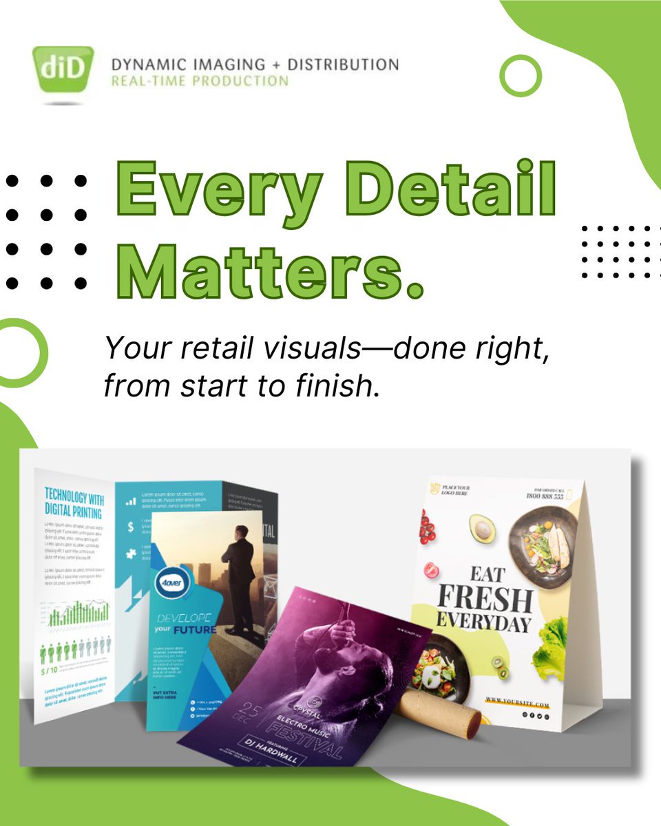 diDcompanies's tweet image. Curious how retail print happens behind the scenes? Here’s our process. 
👉 didprint.com/signs-banners/ 

#RetailGraphics #Efficiency #PrintProcess