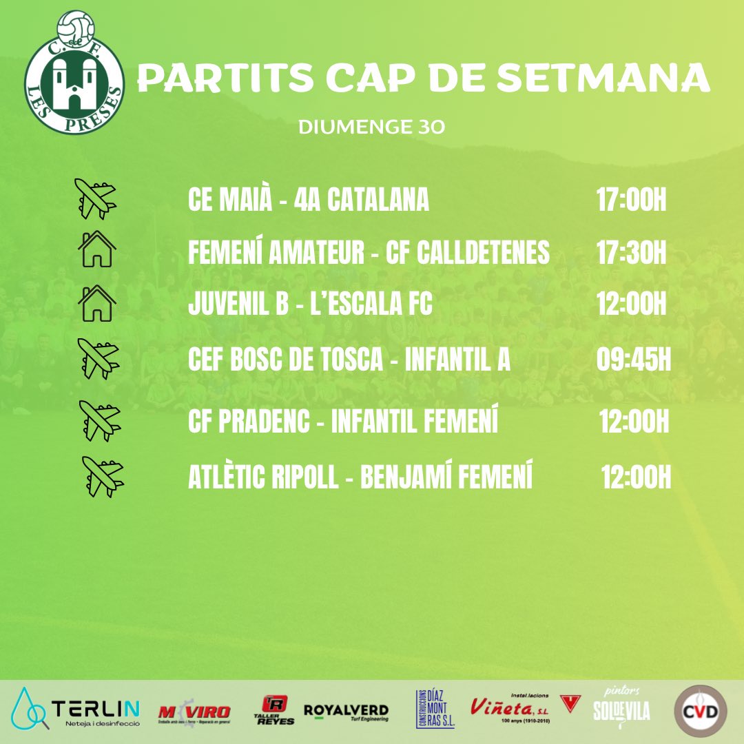 Tanquem novembre i ho fem amb partit de la base🔜

29 i 30 de novembre en un cap de setmana de futbol⚽️

Vine i anima amb respecte i educació🫡