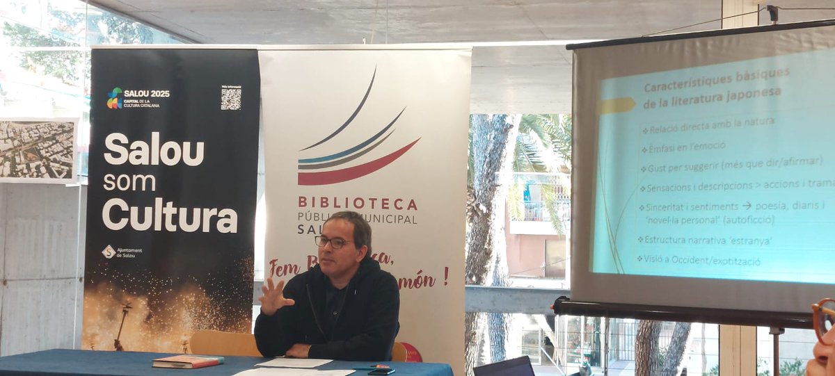 bibliotequestgn's tweet image. 📚 Matinal de Clubs de Lectura a @bibliosalou. Hem gaudit de la xerrada "La introducció de la literatura japonesa a través dels clubs de lectura" a càrrec d' @Albert_Nolla_C, seguit d'un intercanvi d'experiències amb els professionals de #bibliotequestgn.
@bibliotequescat