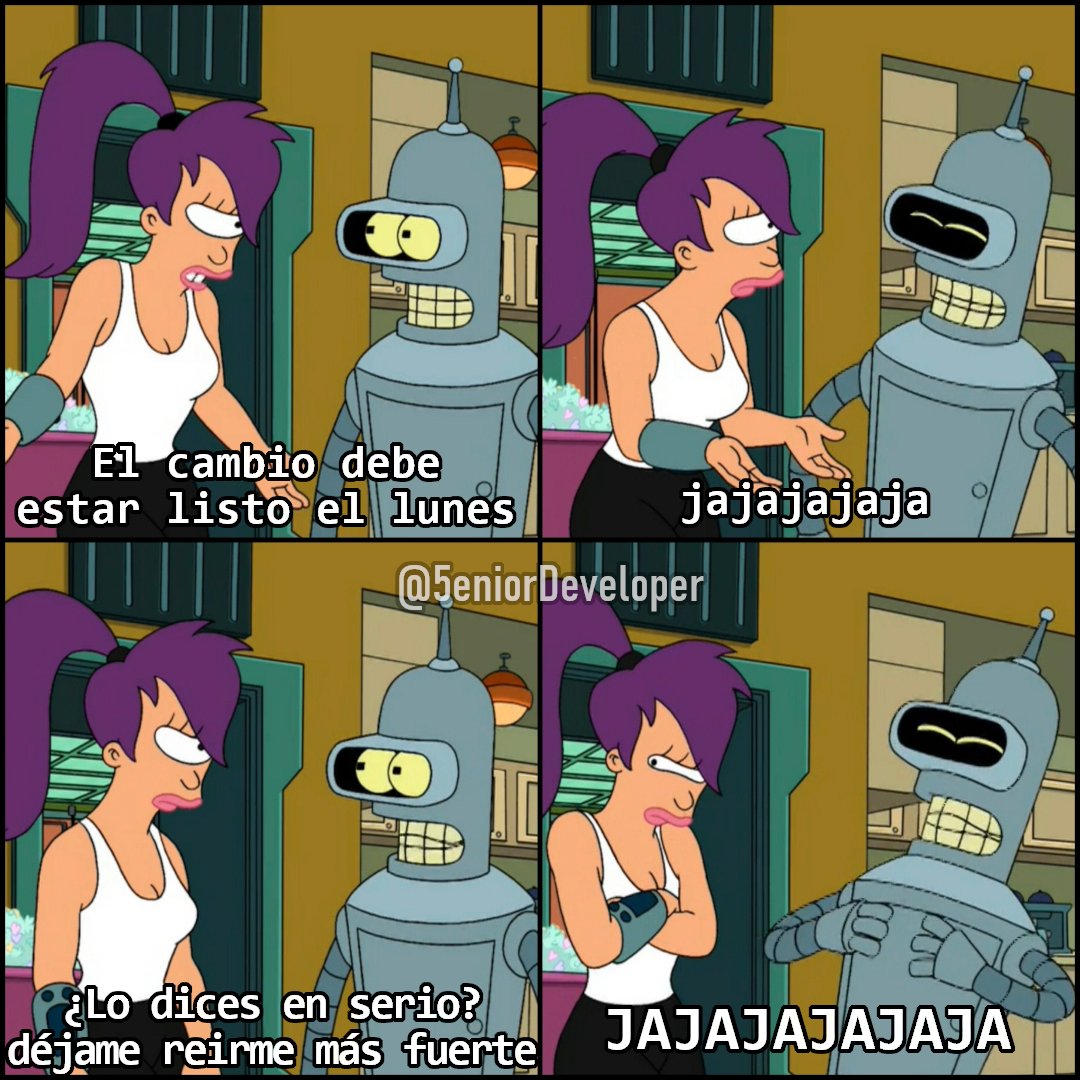 5eniorDeveloper's tweet photo. ¿Crees que voy a trabajar el fin de semana? https://t.co/z0dEwG8chw