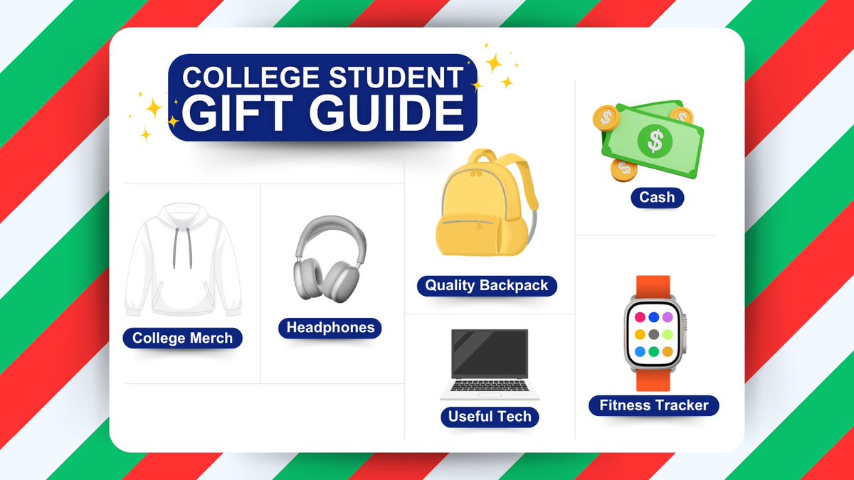 BrazosHigherEd's tweet image. ✨🎁Holiday gift guide for college students🎁✨

Whether they’re writing a term paper or just kicking back, find the perfect gift to make their semester a little brighter!🎄🎓 

🔗zurl.co/jyggj

#giftguide #collegejourney