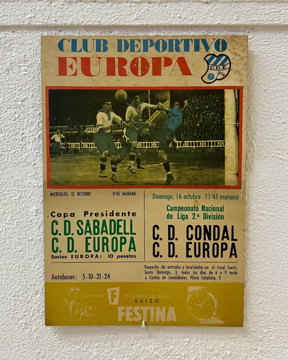 CEEuropa's tweet photo. El cartell de dia de partit s’ha inspirat en un del 1966, en la prèvia d’un Europa–Sabadell.

Un derbi amb molta història i tot el present per escriure’n un nou capítol!  @CESabadell https://t.co/Xpl9oQRoYh