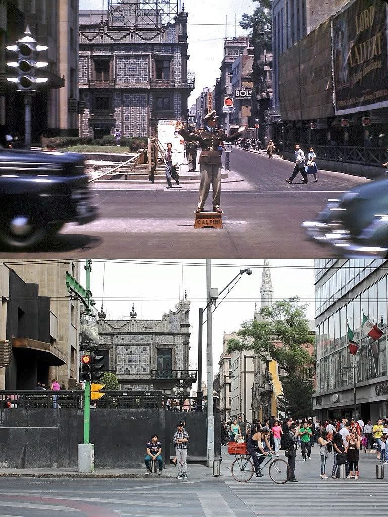 Cuauhtemoc_1521's tweet image. Todos nos hundimos en la Ciudad de México, personas, calles, monumentos y edificios! En dos lugares es muy notorio, el primero en la Columna de la Independencia, donde se le agregaron varios escalones que no estaban presentes en su inauguración, y en el Edificio Guardiola ubicado…