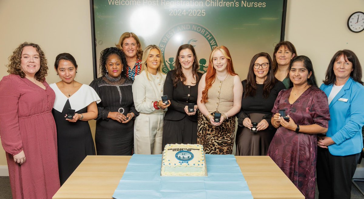 NMPDUNorthWest's tweet photo. 🌟Hybrid Children's Nursing Programme 2025 🌟Congrats to recipients @HSE_West_NWest badge ceremony for RCN graduates.
 @NMPDUNorthWest @nmpduwest delighted to support! Very proud day 👏 @siobhanmh @MauraHeffernan2 @CNMESligo @tcddublin @NurMidONMSD @CNME_Donegal @beirne_biesty https://t.co/YPE8vQNF8T