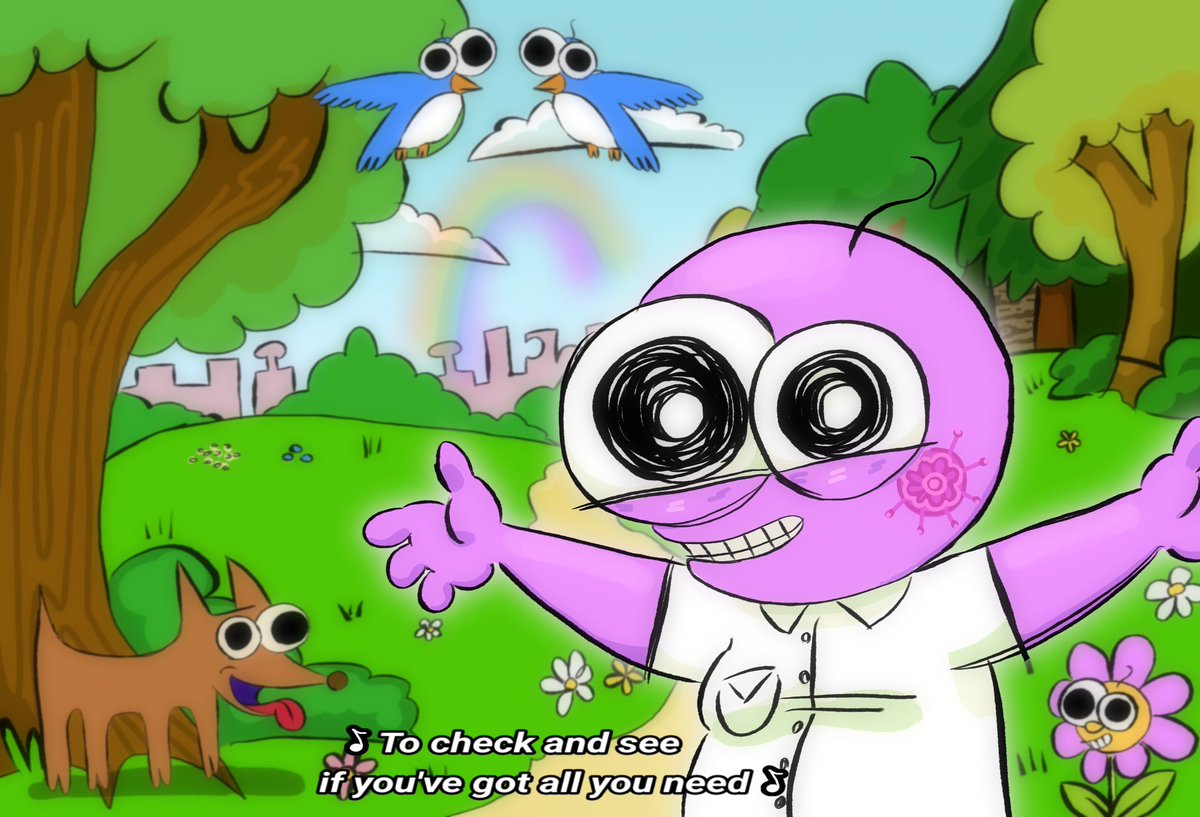 GegoKuku's tweet image. to check and see if you&apos;ve got all you need
#pimpimling #smilingfriends #fanart