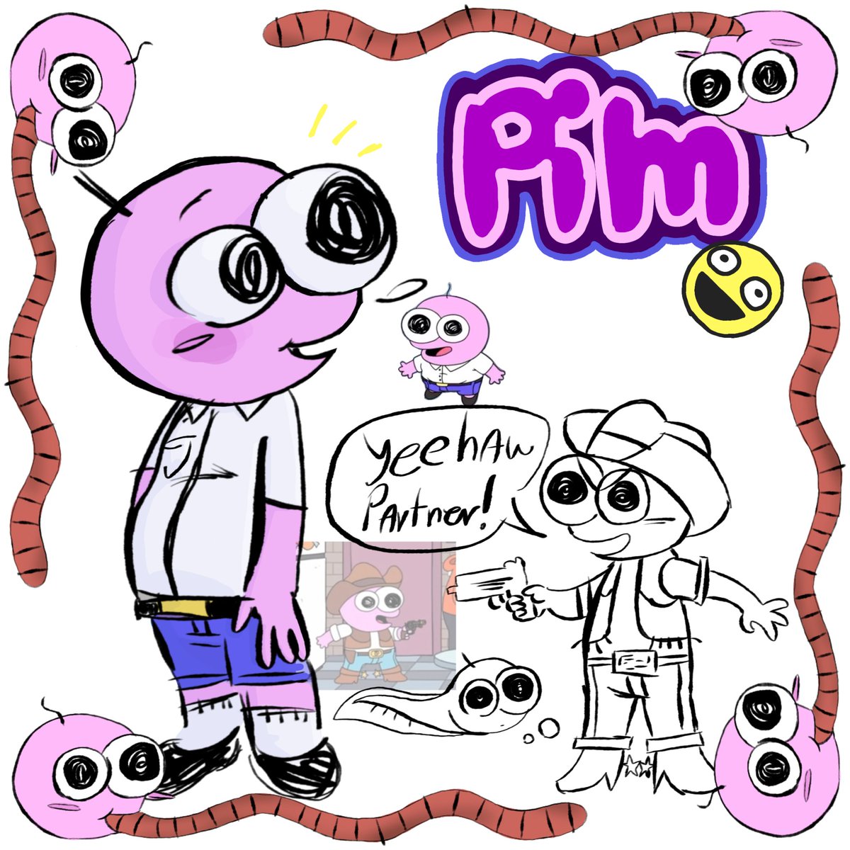 GegoKuku's tweet image. uh pim uh yeah✌️#pimpimling #smilingfriends #fanart